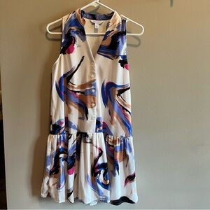 Nine West Blue and White dress sleeveles